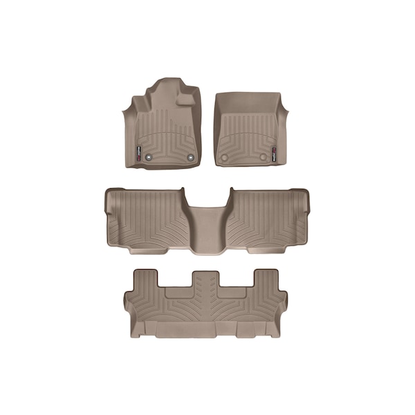 Front, Rear, and Rear Floorliners w/ Center Aisle, 454081-45093-4-6
